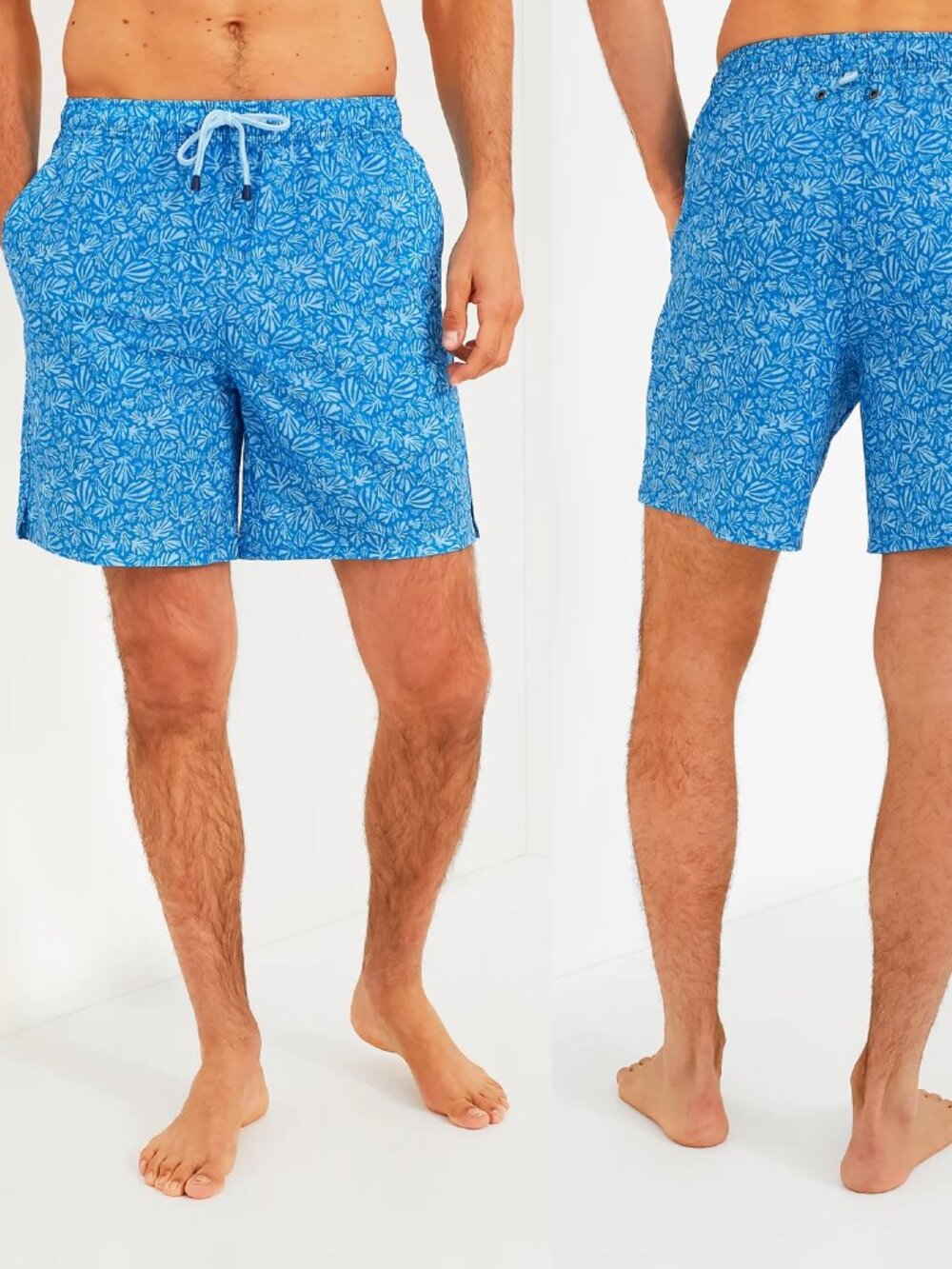 Tuckernuck Peter Millar Mens Blue Macaw Henri Botanical Swim Trunk
